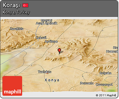 Satellite Panoramic Map of Koraşı
