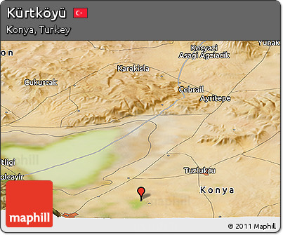 Satellite Panoramic Map of Kürtköyü
