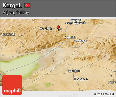 Satellite Panoramic Map of Kargalı
