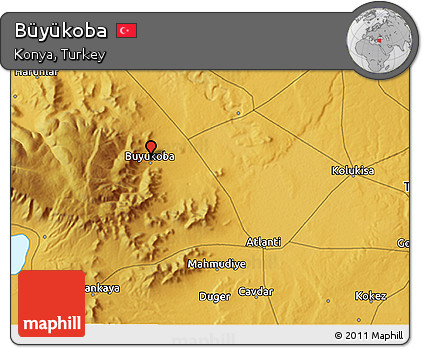 Physical 3D Map of Büyükoba