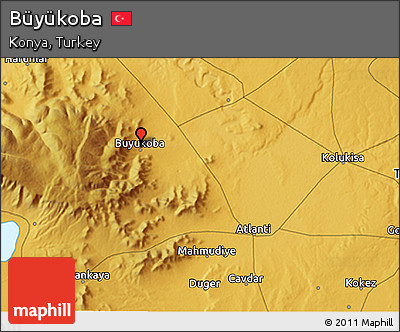 Physical 3D Map of Büyükoba