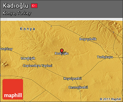 Physical 3D Map of Kadıoğlu