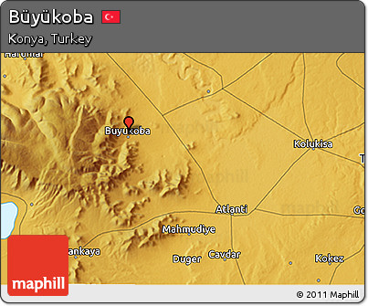 Physical 3D Map of Büyükoba