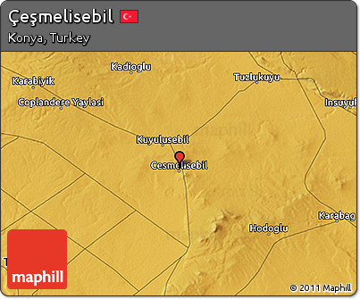 Physical 3D Map of Çeşmelisebil