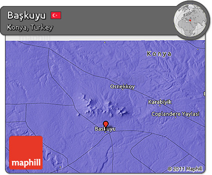 Political 3D Map of Başkuyu