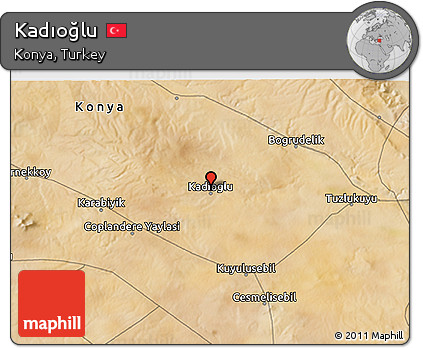 Satellite 3D Map of Kadıoğlu