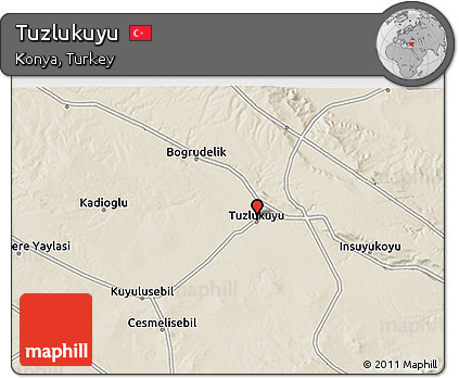 Shaded Relief 3D Map of Tuzlukuyu