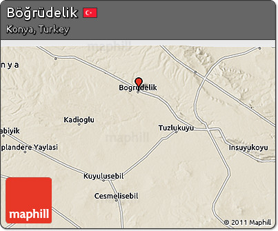 Shaded Relief 3D Map of Böğrüdelik