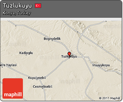 Shaded Relief 3D Map of Tuzlukuyu