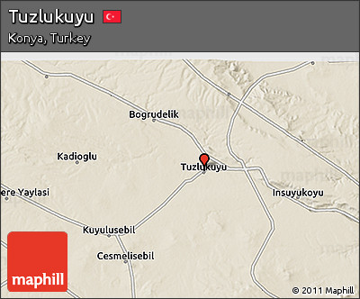 Shaded Relief 3D Map of Tuzlukuyu