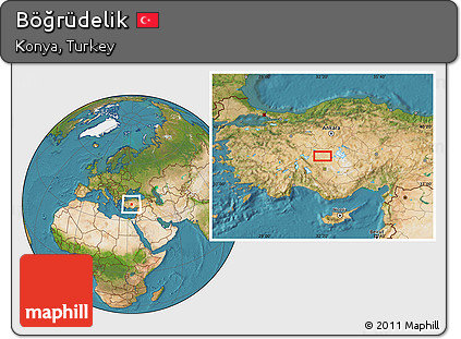 Satellite Location Map of Böğrüdelik