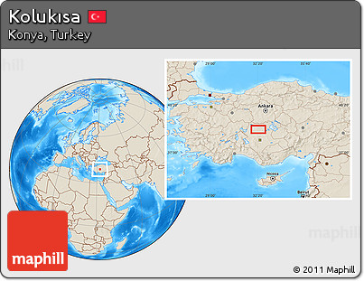 Shaded Relief Location Map of Kolukısa