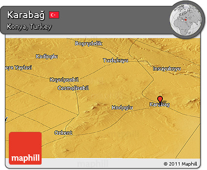 Physical Panoramic Map of Karabağ