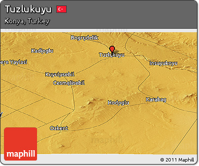 Physical Panoramic Map of Tuzlukuyu