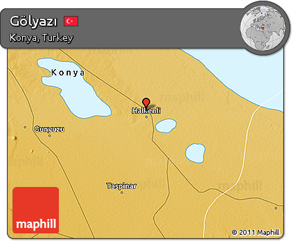 Physical 3D Map of Gölyazı