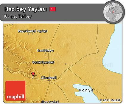 Physical 3D Map of Hacıbey Yaylası