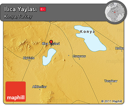Physical 3D Map of Ilıca Yaylası