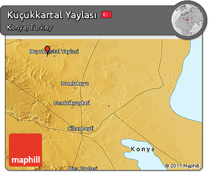 Physical 3D Map of Küçükkartal Yaylası
