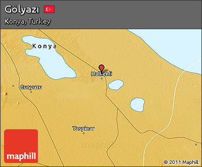 Physical 3D Map of Gölyazı