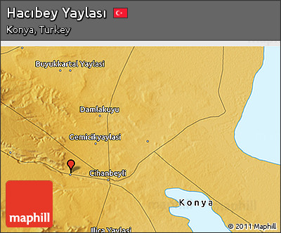 Physical 3D Map of Hacıbey Yaylası