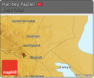 Physical 3D Map of Hacıbey Yaylası