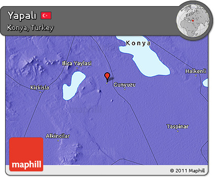 Political 3D Map of Yapalı