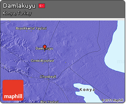 Political 3D Map of Damlakuyu