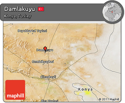 Satellite 3D Map of Damlakuyu