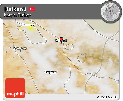 Satellite 3D Map of Halkenli