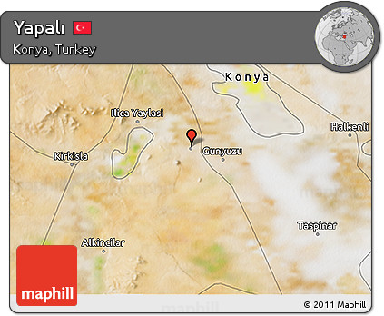 Satellite 3D Map of Yapalı