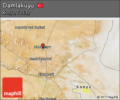 Satellite 3D Map of Damlakuyu
