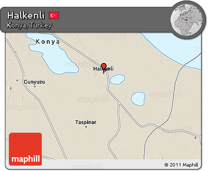 Shaded Relief 3D Map of Halkenli