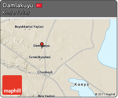 Shaded Relief 3D Map of Damlakuyu