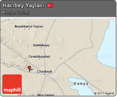 Shaded Relief 3D Map of Hacıbey Yaylası