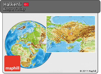 Physical Location Map of Halkenli