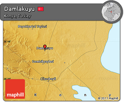 Physical Map of Damlakuyu