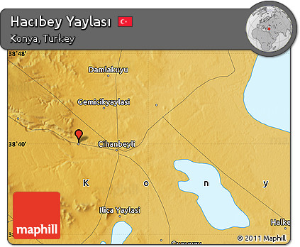 Physical Map of Hacıbey Yaylası