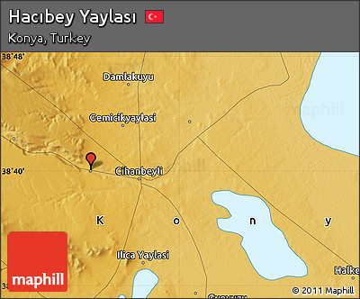 Physical Map of Hacıbey Yaylası