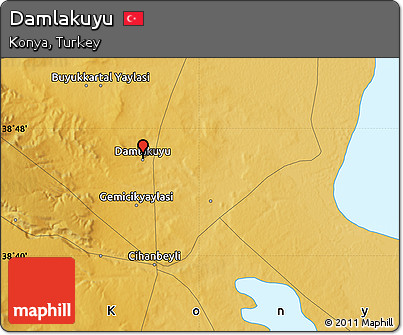 Physical Map of Damlakuyu