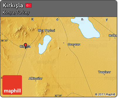 Physical Map of Kırkışla