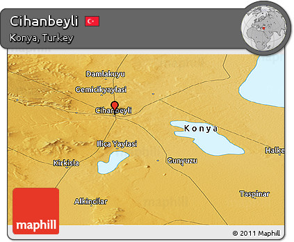 Physical Panoramic Map of Cihanbeyli