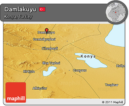 Physical Panoramic Map of Damlakuyu
