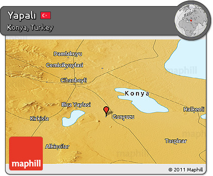 Physical Panoramic Map of Yapalı