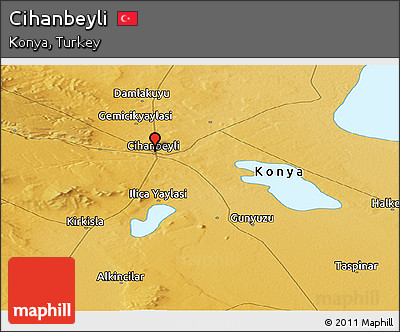 Physical Panoramic Map of Cihanbeyli