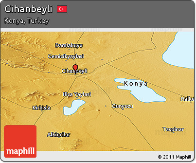 Physical Panoramic Map of Cihanbeyli