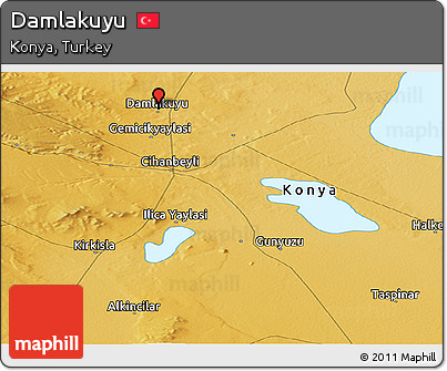 Physical Panoramic Map of Damlakuyu