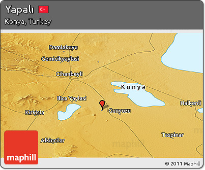 Physical Panoramic Map of Yapalı