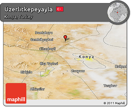 Satellite Panoramic Map of Üzerlitkepeyayla