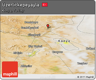Satellite Panoramic Map of Üzerlitkepeyayla