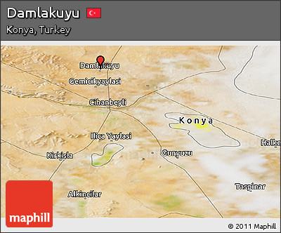 Satellite Panoramic Map of Damlakuyu